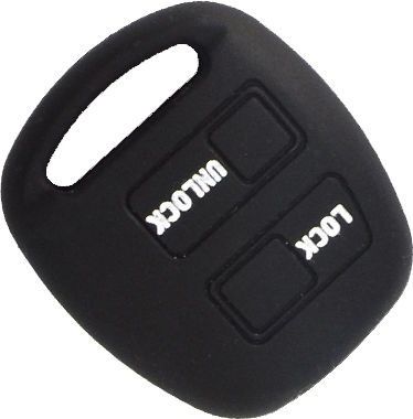 Silicone Car Key Cover Case with 2 Buttons for Lexus Black