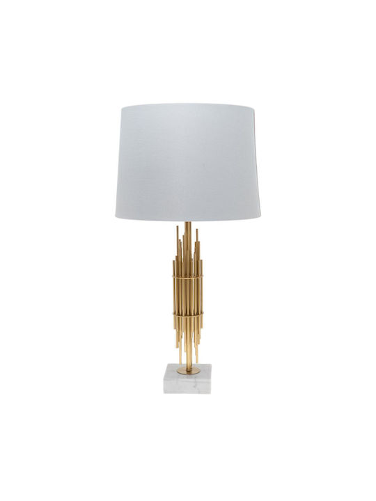 Zen Collection Metal Lampă de masă cu Abajur Alb și Bază Auriu