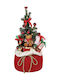 Christmas Decorative Illuminated Plastic Tree 60cm Battery Adorned Green 4pcs