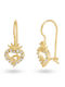 Vitopoulos Kids Earrings Pendants with Stones from Gold 9K