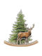 Christmas Decorative Wood Tree 16cm Green