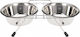 Madpet Stainless Steel Bowl Food & Water for Dog & Cat with Base 1.89lt 21cm in Silver Color 2pcs