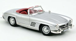 Mercedes-Benz 300 SL Roadster 1957 Silver Modeling Figure in Scale 1:18