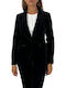 Fracomina Women's Velvet Blazer Black