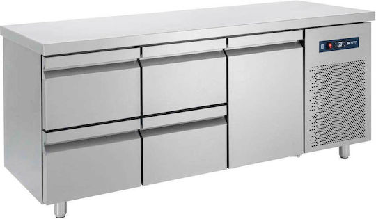 Bambas Frost Edelstahl Kühltisch mit Schublade und Kühlaggregat L185xB70xH85cm