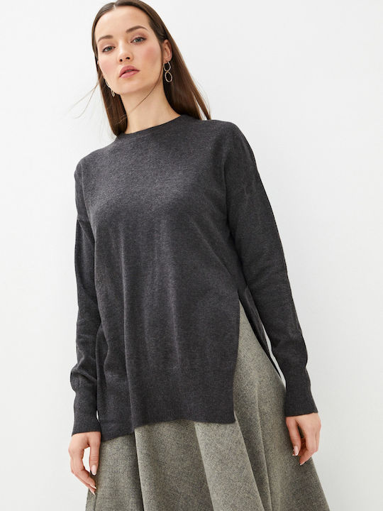 Sublevel Damen Langarm Pullover Dark grey