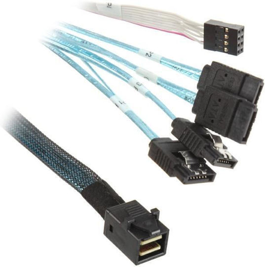 Silverstone Mini SAS - 7-Pin SATA III Cablu 50cm Black (SST-CPS05)