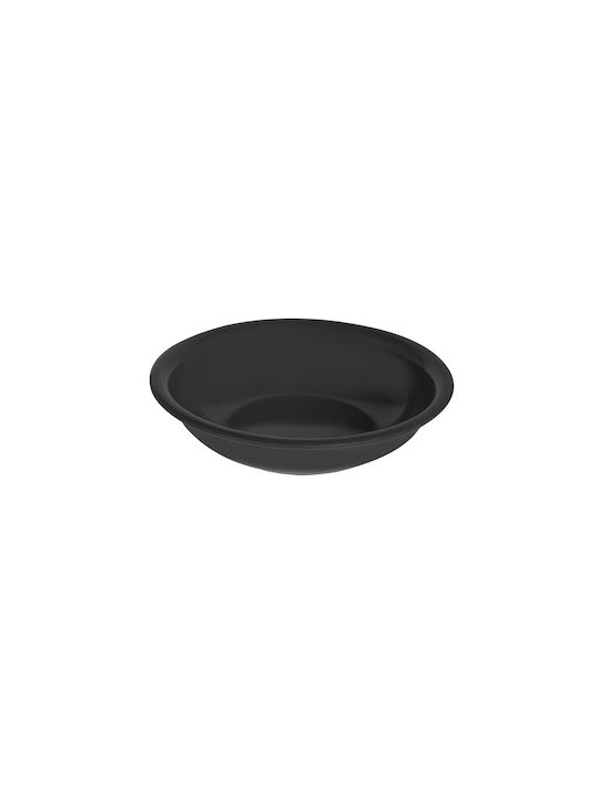 Evivak Servierschüssel Rund Schwarz mit Durchmesser 18cm