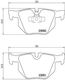 Brembo Σετ Τακάκια Πίσω για BMW E90 / E91 / E92 / X1