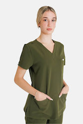 Dr. Scrub Γυναικεία Ιατρική Μπλούζα Χακί Dr. Scrub Γυναικεία Ιατρική Μπλούζα Χακί