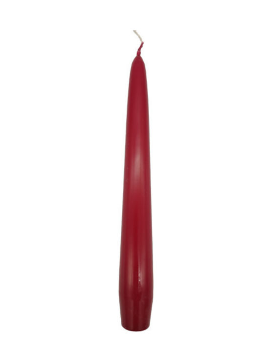 Naoum 1898 Lumânare Decorativă Conic Burgundy 1buc