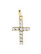 Savvidis Gold Kreuz 14K mit Kette