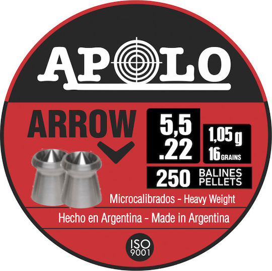 Apolo Ποτηράκια (Pellets) Αεροβόλου 250τμχ