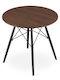 Kitchen Round Table rustic brown 80x80x75cm