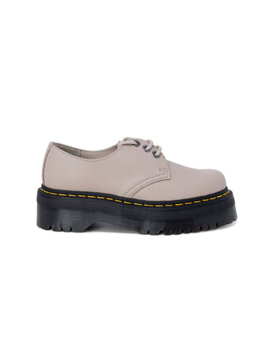 Dr. Martens Δερμάτινα Γυναικεία Oxfords σε Γκρι Χρώμα