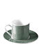 Van Kottler Set of Cups Coffee Porcelain Green 6pcs