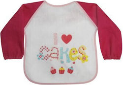 Lorelli I Love Cakes Coverall Fabric with Button, Pocket & Sleeves Red