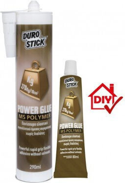 Durostick Ms Polymer Power Glue Паста Строително лепило Бяло 290мл 1бр