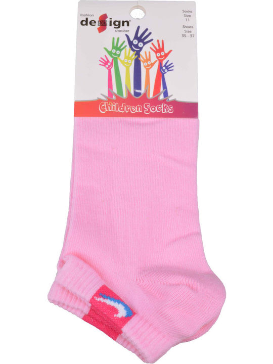 Design Socks Kinderstrümpfe Knöchelsocken Ροζ