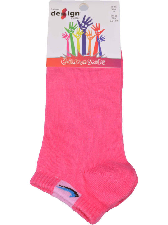 Design Socks Șosete Scurte pentru Copii Fuchsia