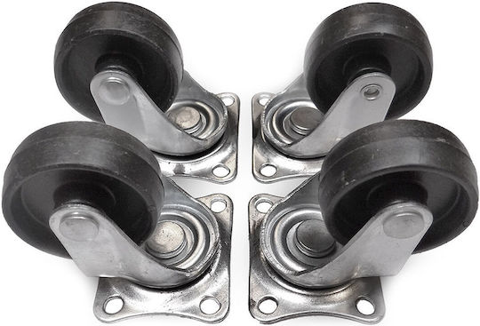 EDM Grupo S7900493 Roți Rotative Din Cauciuc 4 Bucăți 40x40mm