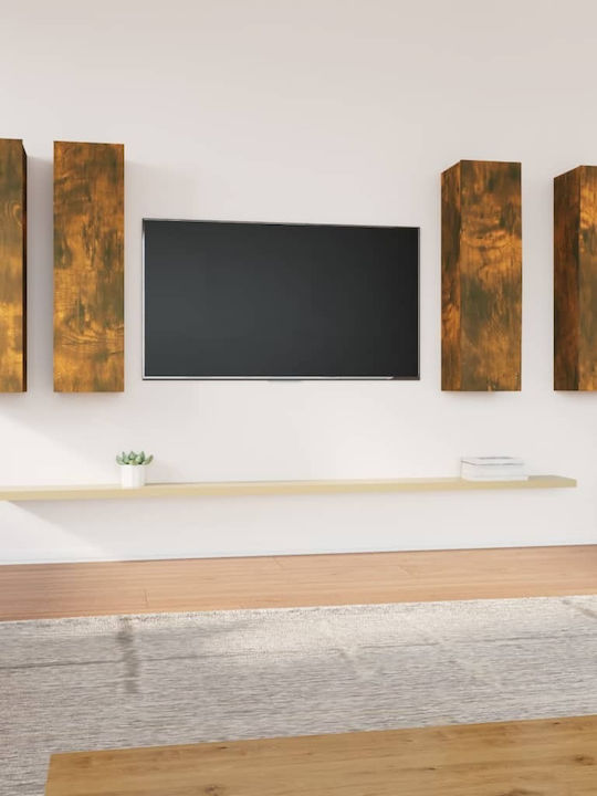 Wohnzimmer TV-Einheit Smoky Oak L30.5xB30xH110cm