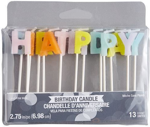 Creative Converting Κεράκι Γενεθλίων Happy Birthday 13τμχ 347176