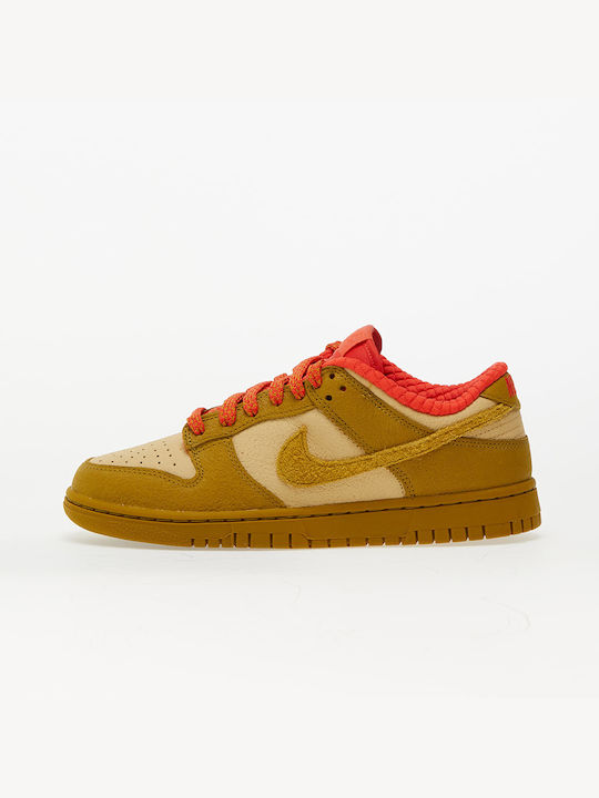 Nike Dunk Low Γυναικεία Sneakers Sesame / Bronzine / Picante Red