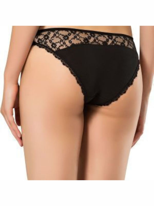 Namaldi Damen Slip mit Spitze Black