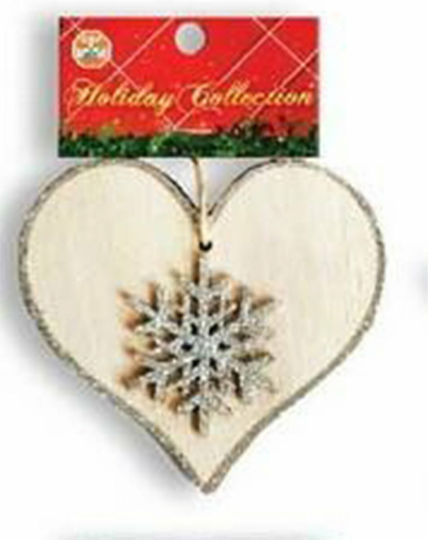 Hanging Ornament Heart Wooden Heart 10cm Heart