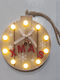 Eurolamp Beleuchtet Weihnachtliche Holz Figur Aufschrift Weiß Höhe 18cm