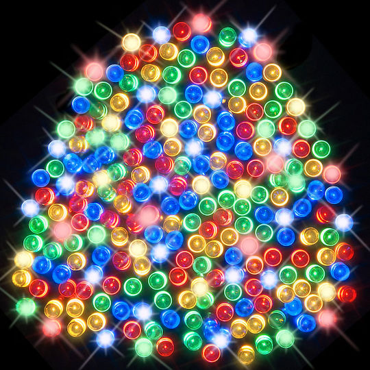 100 Lichterketten LED 8m. Mehrfarbige Solar in Zeichenfolge 1Stück