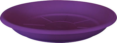 Sic Plast 10160710900 Round Plate Pot Purple 14x14cm