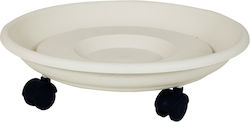 Sic Plast Plate Pot Plastic White Wheeled 48x48...