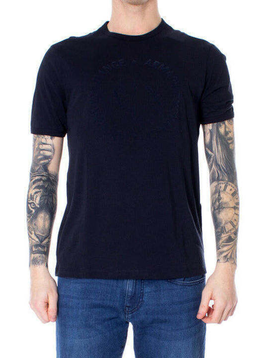 Armani Exchange Herren T-Shirt Kurzarm Blau