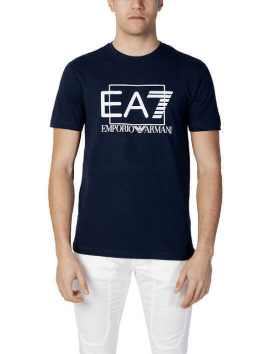 Emporio Armani Ανδρικό T-shirt Κοντομάνικο Μπλε