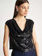 Attrattivo Women's Blouse Sleeveless Black