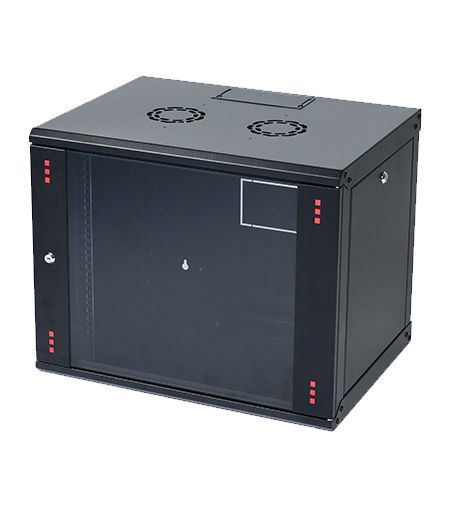 Elegant Επιτοίχια Καμπίνα Rack 20U Διάτρητη 60x45x97cm Μαύρο ELGW20U6045BL911D