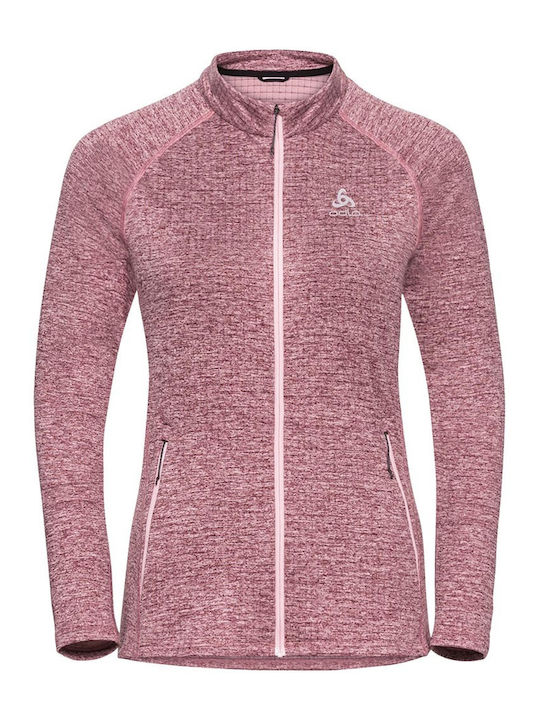 Odlo Women's Hiking Short Lifestyle Jacket for Spring or Autumn Burgundy