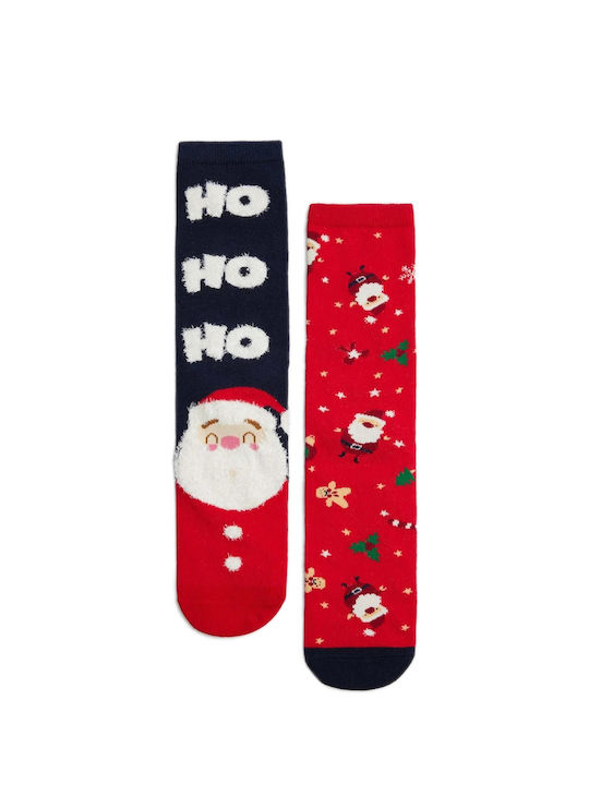 Ysabel Mora Γυναικείες Χριστουγεννιάτικες Κάλτσες Κόκκινες 2Pack
