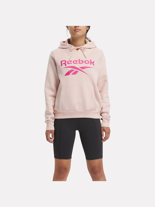 Reebok Women's Long Hooded Fleece Sweatshirt PNK