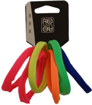 Ro-Ro Accessories Set Haargummis 6 Stück Fluo
