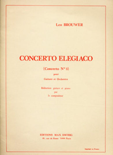 Max Eschig Brouwer Leo Concerto No 3 Pour за Китара
