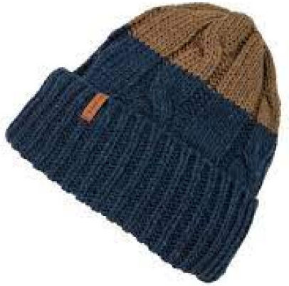 Beanie Unisex Fleece Σκούφος Πλεκτός σε Μπλε χρώμα