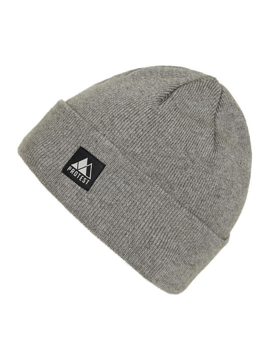 Beanie Unisex Σκούφος Πλεκτός σε Γκρι χρώμα