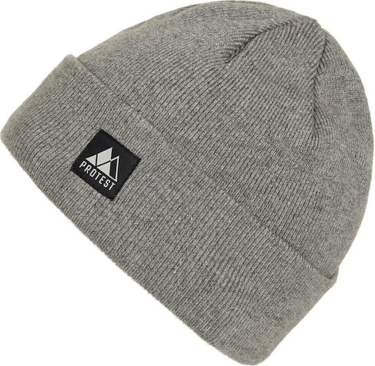 Beanie Unisex Σκούφος Πλεκτός σε Γκρι χρώμα