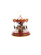 Kaemingk Christmas Illuminated Decorative Carousel with Electric with Movement 25x24x24cm.