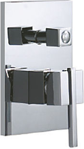 AGBarr Built-in Faucet Mixer for Shower 4 Exits Silver