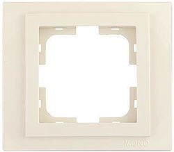 Mono Electric Schalterrahmen 1-fach Horizontale Montage in Beige Farbe 500-001737160