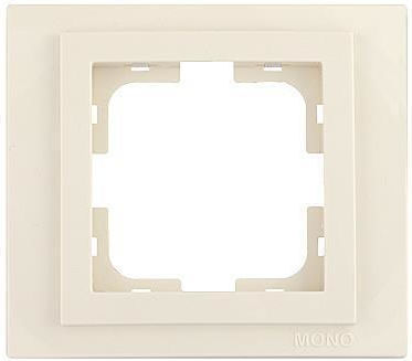 Mono Electric Switch Frame 1 Position Horizontal Installation in Beige Color 500-001737160